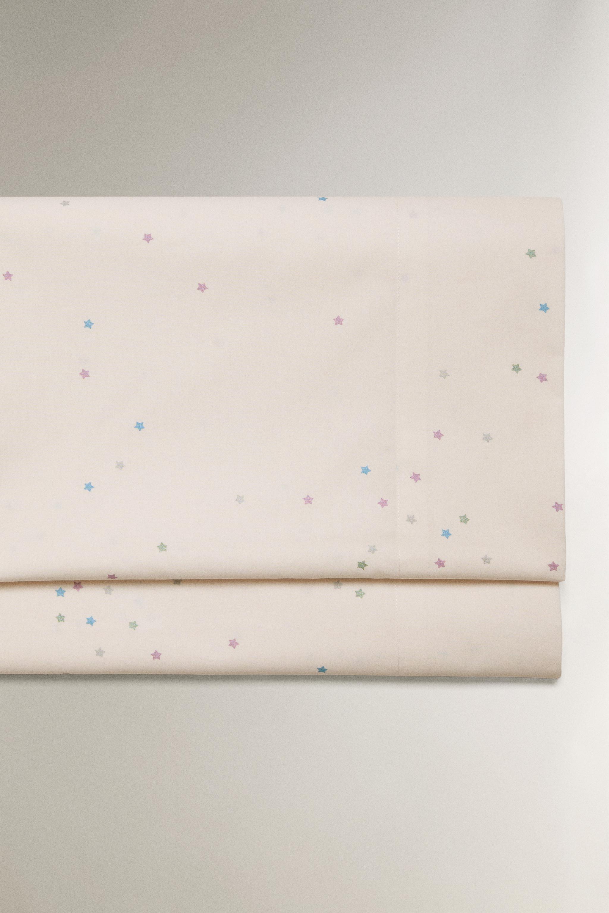 KIDS' COTTON STAR FLAT SHEET